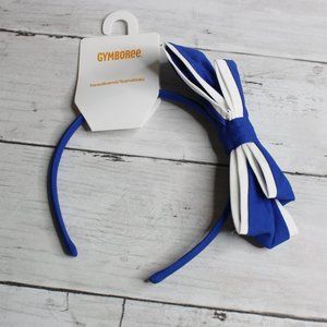 Gymboree Girl's Headband Hair Bow Blue White Vintage Retired